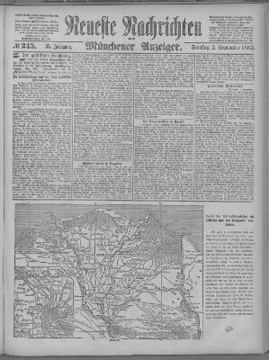 Neueste Nachrichten und Münchener Anzeiger (Münchner neueste Nachrichten) Samstag 2. September 1882