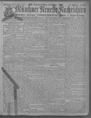 Münchner neueste Nachrichten Samstag 2. Juli 1887