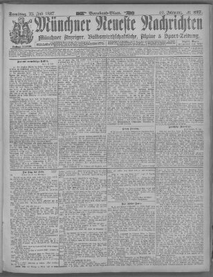 Münchner neueste Nachrichten Samstag 23. Juli 1887