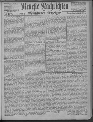 Neueste Nachrichten und Münchener Anzeiger (Münchner neueste Nachrichten) Donnerstag 5. Juni 1884