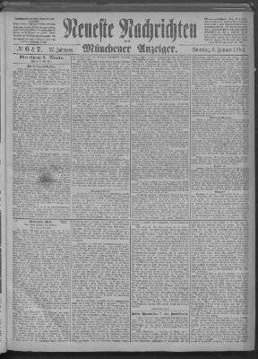 Neueste Nachrichten und Münchener Anzeiger (Münchner neueste Nachrichten) Sonntag 6. Januar 1884