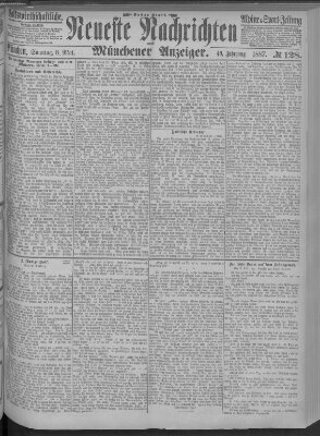 Neueste Nachrichten und Münchener Anzeiger (Münchner neueste Nachrichten) Sonntag 8. Mai 1887