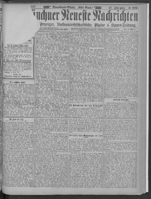 Münchner neueste Nachrichten Mittwoch 15. Juni 1887