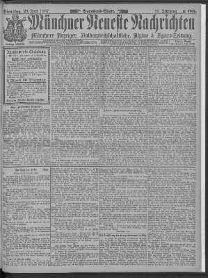 Münchner neueste Nachrichten Dienstag 28. Juni 1887