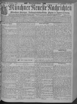 Münchner neueste Nachrichten Mittwoch 16. Januar 1889