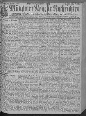 Münchner neueste Nachrichten Mittwoch 16. Januar 1889