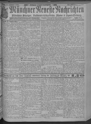 Münchner neueste Nachrichten Montag 18. Februar 1889