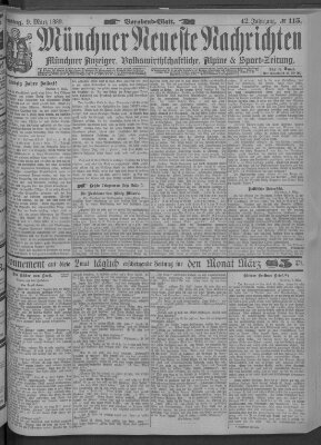 Münchner neueste Nachrichten Samstag 9. März 1889