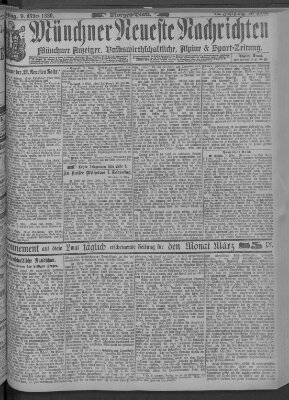 Münchner neueste Nachrichten Samstag 9. März 1889