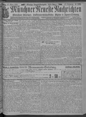 Münchner neueste Nachrichten Sonntag 17. März 1889