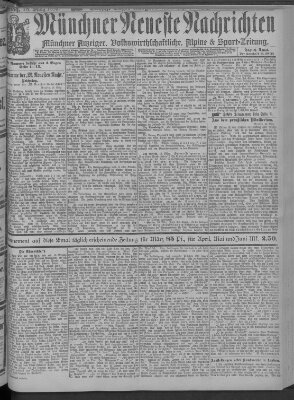 Münchner neueste Nachrichten Montag 18. März 1889