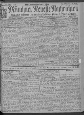Münchner neueste Nachrichten Samstag 23. März 1889