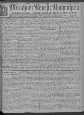 Münchner neueste Nachrichten Samstag 23. März 1889