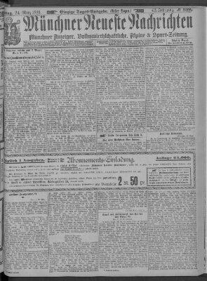 Münchner neueste Nachrichten Sonntag 24. März 1889