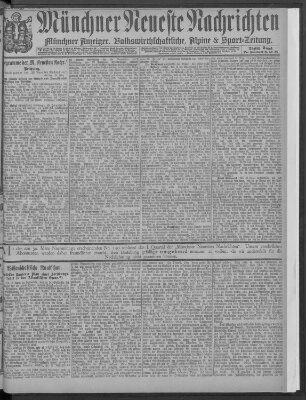 Münchner neueste Nachrichten Samstag 30. März 1889