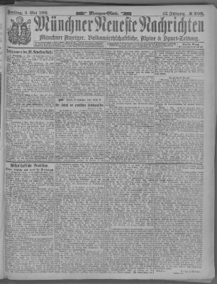 Münchner neueste Nachrichten Freitag 3. Mai 1889