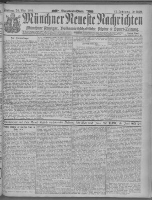 Münchner neueste Nachrichten Freitag 24. Mai 1889