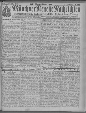 Münchner neueste Nachrichten Freitag 24. Mai 1889