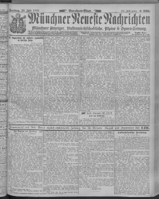 Münchner neueste Nachrichten Freitag 26. Juli 1889