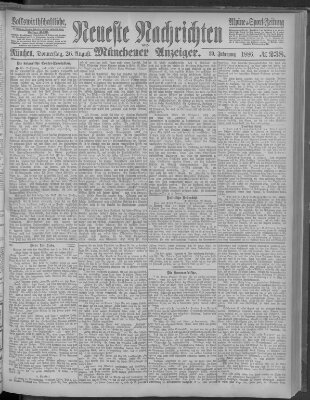 Neueste Nachrichten und Münchener Anzeiger (Münchner neueste Nachrichten) Donnerstag 26. August 1886