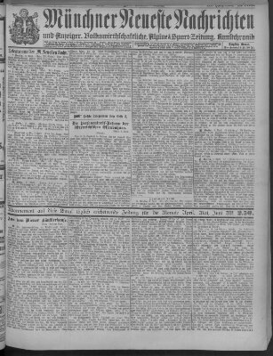 Münchner neueste Nachrichten Donnerstag 10. April 1890