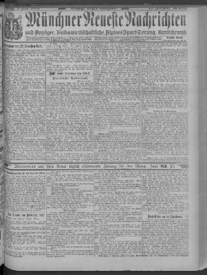 Münchner neueste Nachrichten Montag 9. Juni 1890