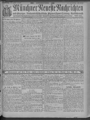 Münchner neueste Nachrichten Mittwoch 18. Juni 1890