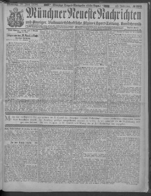 Münchner neueste Nachrichten Montag 30. Juni 1890