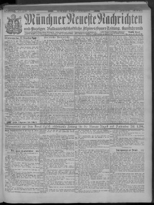 Münchner neueste Nachrichten Montag 28. Juli 1890