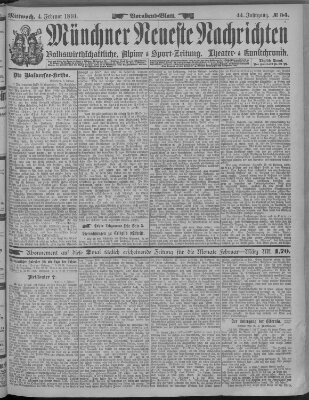 Münchner neueste Nachrichten Mittwoch 4. Februar 1891