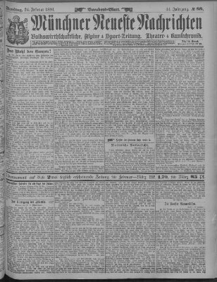 Münchner neueste Nachrichten Dienstag 24. Februar 1891