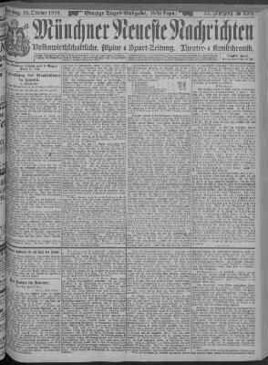 Münchner neueste Nachrichten Sonntag 18. Oktober 1891