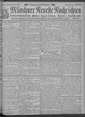 Münchner neueste Nachrichten Montag 23. November 1891