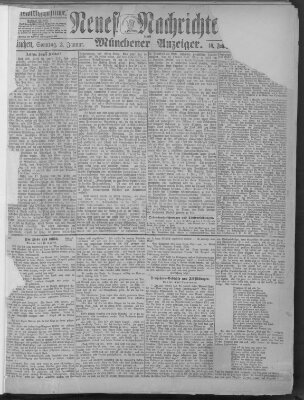 Neueste Nachrichten und Münchener Anzeiger (Münchner neueste Nachrichten) Sonntag 2. Januar 1887