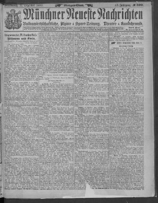 Münchner neueste Nachrichten Mittwoch 31. Dezember 1890