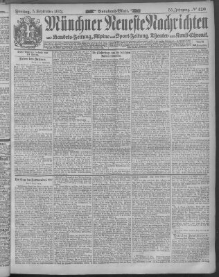 Münchner neueste Nachrichten Freitag 5. September 1902