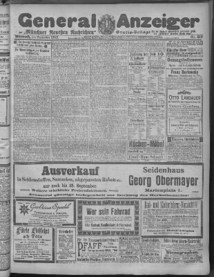 Münchner neueste Nachrichten Mittwoch 10. September 1902