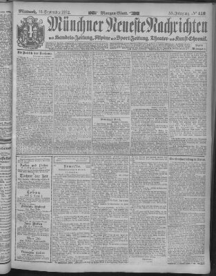 Münchner neueste Nachrichten Mittwoch 10. September 1902