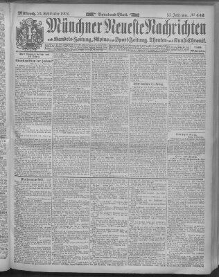 Münchner neueste Nachrichten Mittwoch 24. September 1902