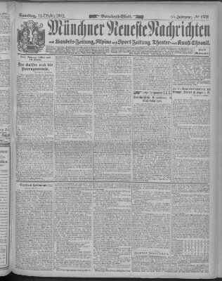 Münchner neueste Nachrichten Samstag 11. Oktober 1902