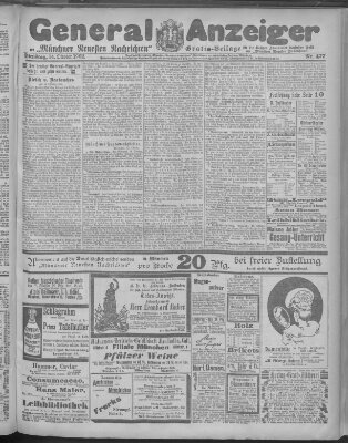 Münchner neueste Nachrichten Dienstag 14. Oktober 1902