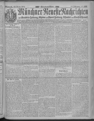 Münchner neueste Nachrichten Mittwoch 22. Oktober 1902