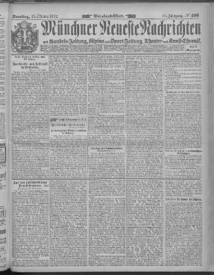 Münchner neueste Nachrichten Samstag 25. Oktober 1902