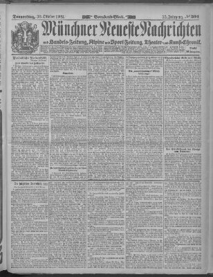 Münchner neueste Nachrichten Donnerstag 30. Oktober 1902