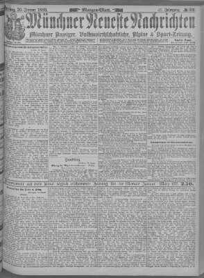 Münchner neueste Nachrichten Freitag 20. Januar 1888