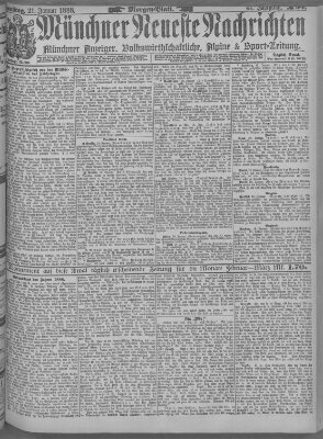 Münchner neueste Nachrichten Samstag 21. Januar 1888