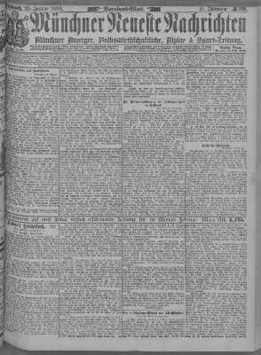 Münchner neueste Nachrichten Mittwoch 25. Januar 1888