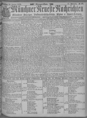 Münchner neueste Nachrichten Samstag 28. Januar 1888