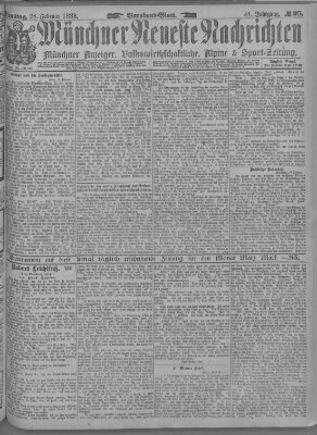 Münchner neueste Nachrichten Dienstag 28. Februar 1888