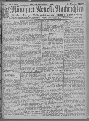 Münchner neueste Nachrichten Dienstag 6. März 1888